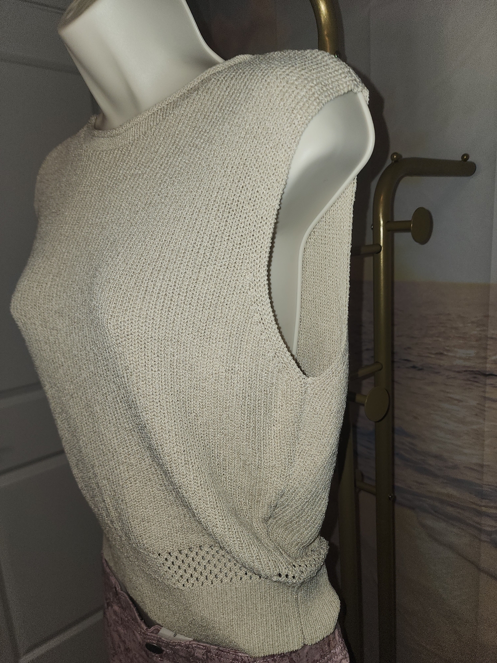 COMMENSE Classic Cream Knit Women’s Sweater - Picture 5 of 6